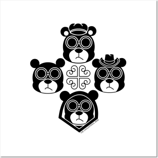 GEEK BEAR SQUAD FACES Posters and Art